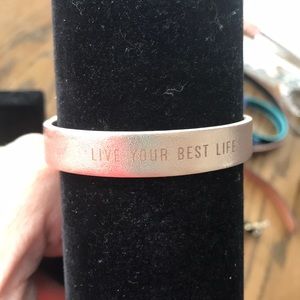 Live your best life leather band